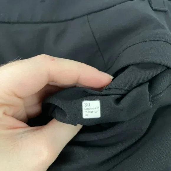 Lululemon ABC Relaxed-Fit Trouser Warpstreme Black Pants Men's Size 30 - Picture 4 of 7